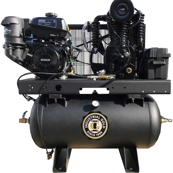 Industrial Gold 30Gal. Horiz., 23Cfm at 175Psi Ch440 KohlerEng., ElectricStart, Ci14Gek30-P CI14GEK30-P - main